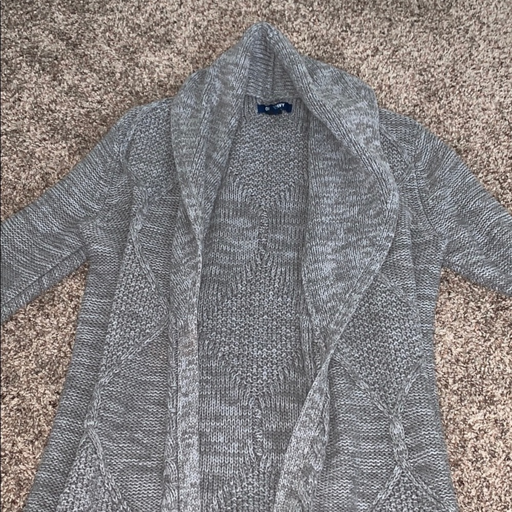 Grey knit long sweater